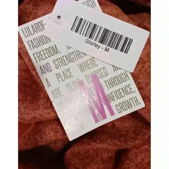 LULAROE SHIRLEY WOMENS SIZE MEDIUM LONG Orange CARDIGAN SWEATER DUSTER - Picture 6 of 8